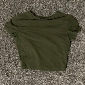 Green crop top
